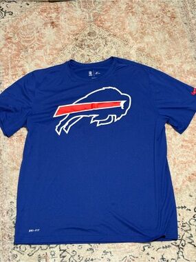 NFL Royal Blue Buffalo Bills Logo Dri-FIT Tee
